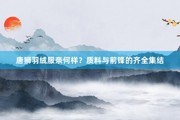 唐狮羽绒服奈何样？质料与前锋的齐全集结